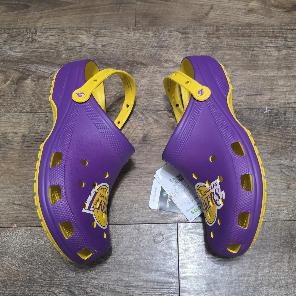 Crocs LA Lakers Sandals Men Size 11 - Picture 3 of 13